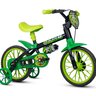 bicicleta infantil aro 12 com rodinhas menino black12 nathor