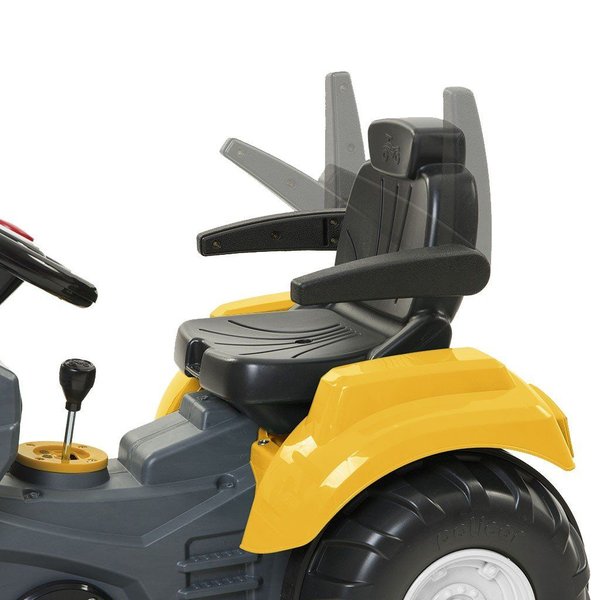 politractor amarelo detalhe braco assento