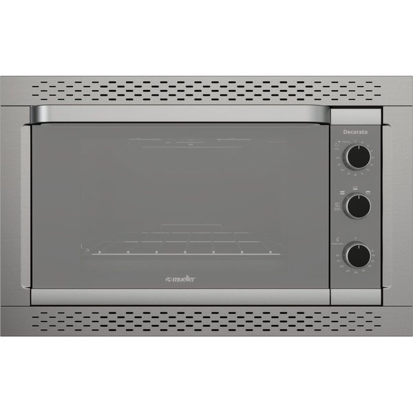 forno decorato inox frontal