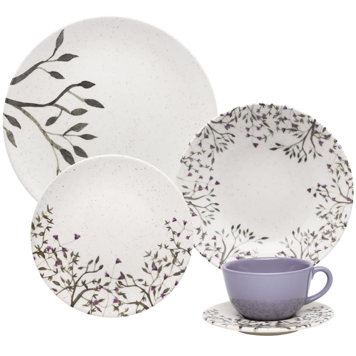 Detalhe da porcelana Unni Lilac