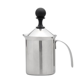 117054 espumador manual de leite aco inox prateado 400ml