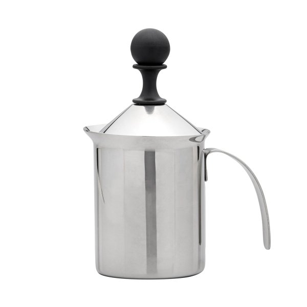 117054 espumador manual de leite aco inox prateado 400ml