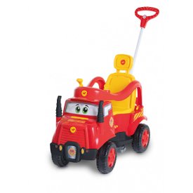Carrinho Infantil 2 em 1 Passeio ou Pedal MK Bombeiro - Calesita