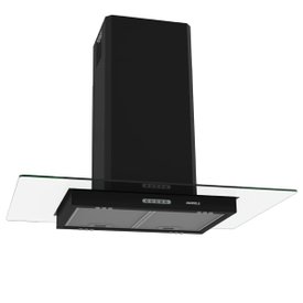 Coifa Ilha Vidro Reto Black 90cm 4 à 6 Bocas - Nardelli