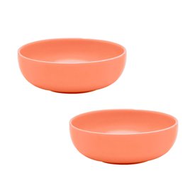 Conjunto 2 Tigelas em Cerâmica 600ml  Flat Apricot Oxford