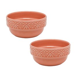 Conjunto 2 Tigelas em Cerâmica 500ml Mendi Damasco Oxford