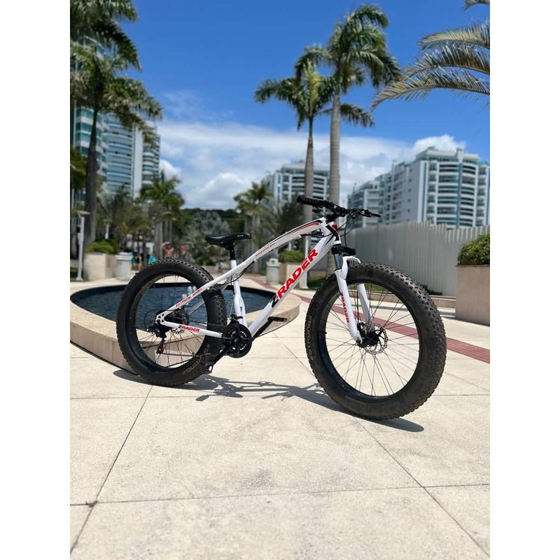 Bicicleta Aro 26 Com Suspensão - Fat Jaguar - Z-Rader - Branca