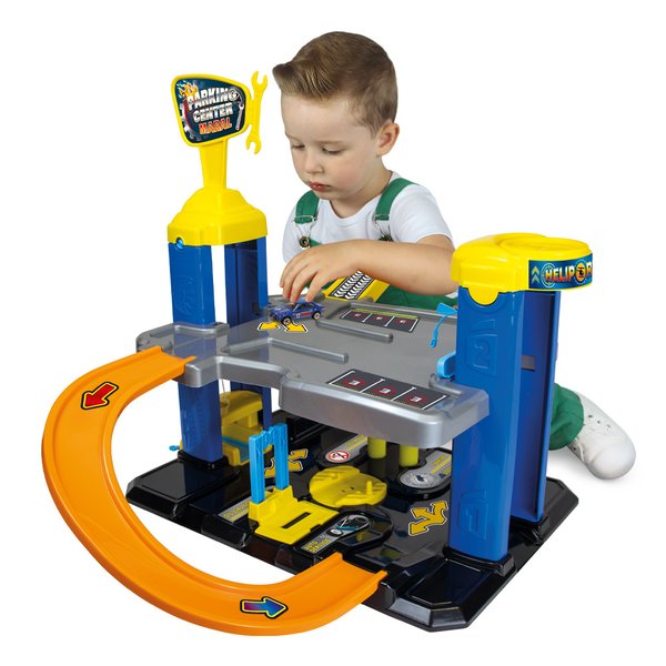 Brinquedo Infantil Pista de Carrinhos Parking Center Colorido  MaralPrata/Laranja