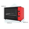 fogatti forno eletrico de bancada 60 litros top60 red