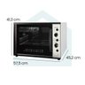 nardelli forno eletrico de bancada 60 litros smart60s com espeto giratorio