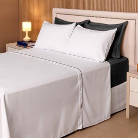 Jogo de Cama 04 Peças Línea Micropercal 200 Fios Queen