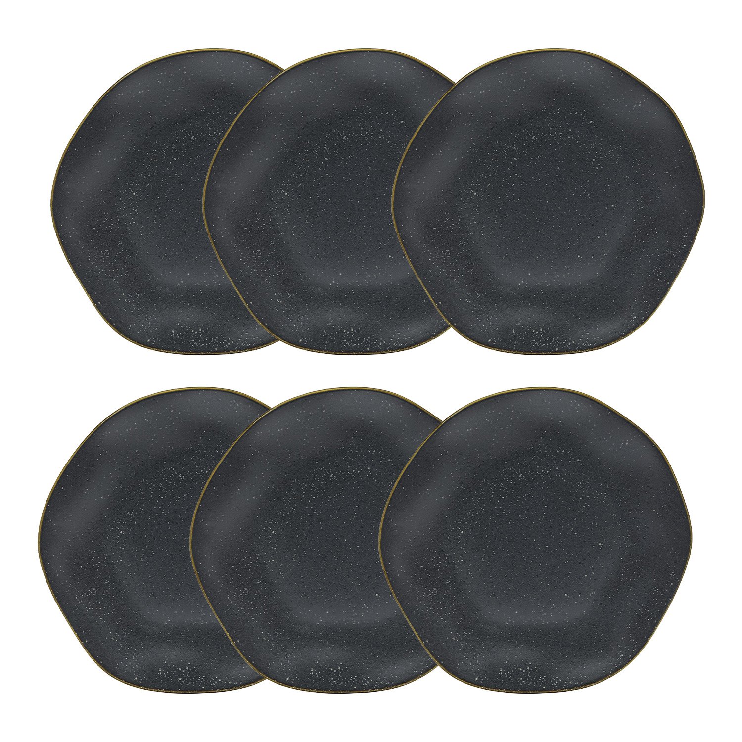 Conjunto de Pratos Rasos Com 6 Peças 27,5 cm Ryo Volcano Oxford