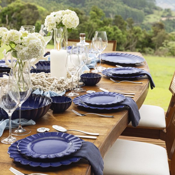 Jogo de Jantar 20 Peças em Porcelana Flora Amor Perfeito Oxford