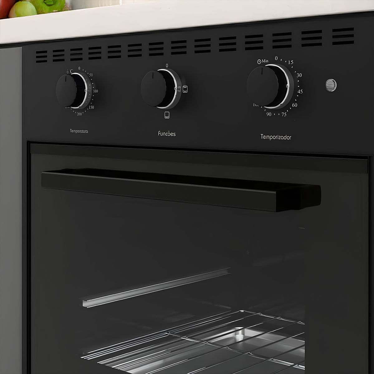 Forno de embutir preto Nardelli