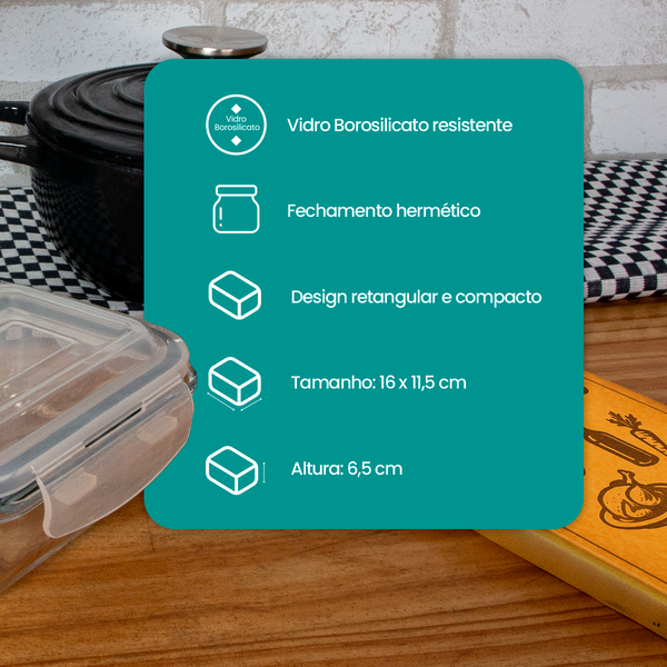 pote hermetico de vidro borosilicato retangular 370ml 02