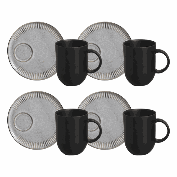 conjunto de canecas com pires dust