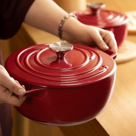 Caçarola de 24cm Com Tampa Em Ferro Fundido Aroma Oxford