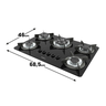 fogao cooktop eletrico 5 bocas tripla chama mesa em vidro safe nardelli inoxnd2701160100 2