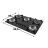 fogao cooktop eletrico 5 bocas bivolt mesa em vidro safe fogatti inoxfg2700140100 2