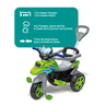 triciclo moto trail infantil 2 em 1 com pedal e empurradorverde