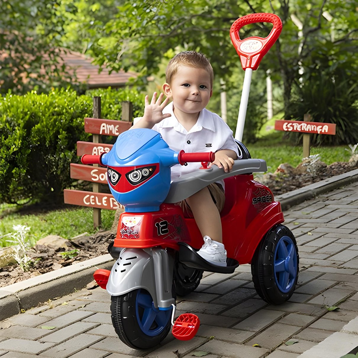 Triciclo Homem Aranha - Conte&uacute;do da Embalagem