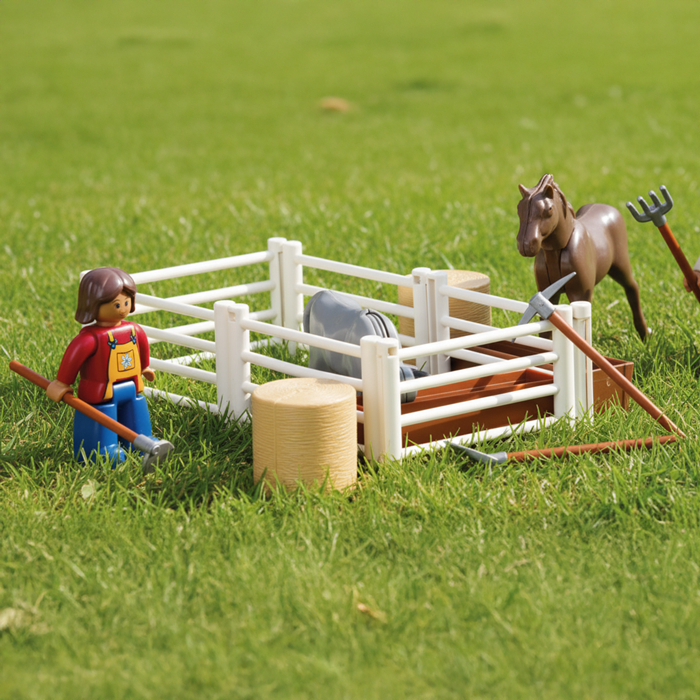 Desenvolvimento infantil com brinquedo educativo da fazenda
