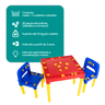 mesa mesinha infantil didatica com cadeiras letras e numeros tritec colorido