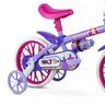kit nathor bicicleta infantil aro 12 com rodinhas violet capacete infantil rosaprancheta 2