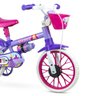 kit nathor bicicleta infantil aro 12 com rodinhas violet capacete infantil rosaprancheta 3