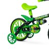 kit nathor bicicleta infantil aro 12 com rodinhas black12 capacete infantil pretoprancheta 2