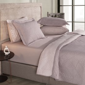 Cobre Leito Colcha Lisa 3 Peças Dupla Face Porta Travesseiro Aba Americana