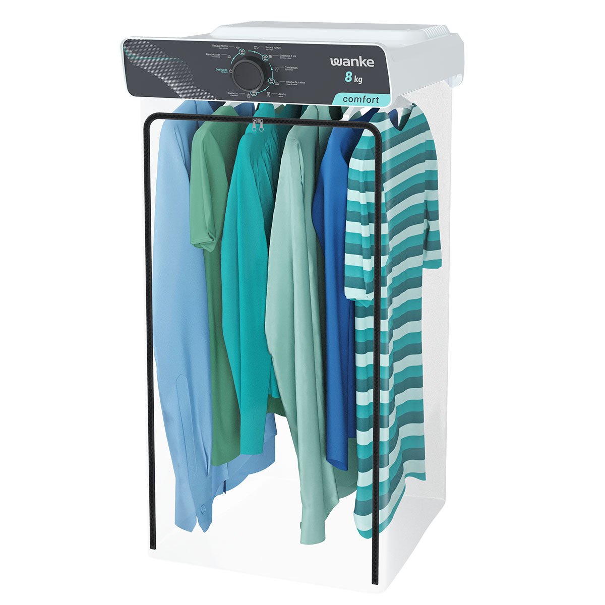 Secadora de Roupas de Parede Branca 8kg Wanke